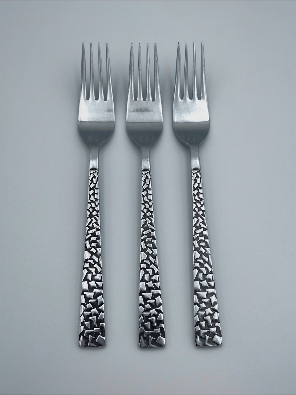 Vintage National Silver Co PAMPLONA Stainless Steel Dinner Forks- MCM - Set of 3